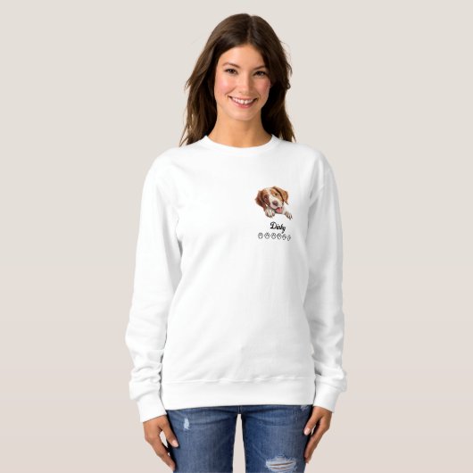 Brittany Spaniel Hond Gepersonaliseerd T-shirt (Voorkant volledig)