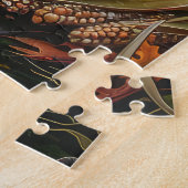 Brittany Spaniel hond herfst oogst thanksgiving Legpuzzel (Zijkant)