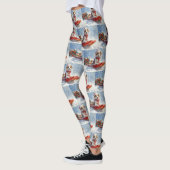 Brittany Spaniel-hond in slee Christmas Leggings (Links)