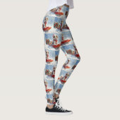 Brittany Spaniel-hond in slee Christmas Leggings (Rechts)