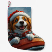 Brittany Spaniel Hond Kerstmis Kleine Kerstsok (Voorkant)