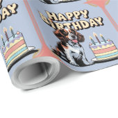 Brittany Spaniel Hond Kleurrijk Cadeaupapier (Rol Hoek)