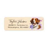 Brittany Spaniel-hond retouradreslabel Etiket (Voorkant)