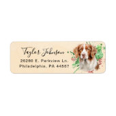 Brittany Spaniel-hond retouradreslabel Etiket (Voorkant)