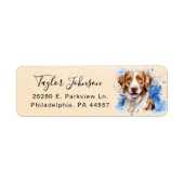 Brittany Spaniel-hond retouradreslabel Etiket (Voorkant)
