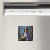 Brittany Spaniel hond speelse Halloween-schilderin Magneet (Insitu (Vaatwasser))