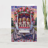 Brittany Spaniel hond Valentijnsdag  Kaart (Voorkant)