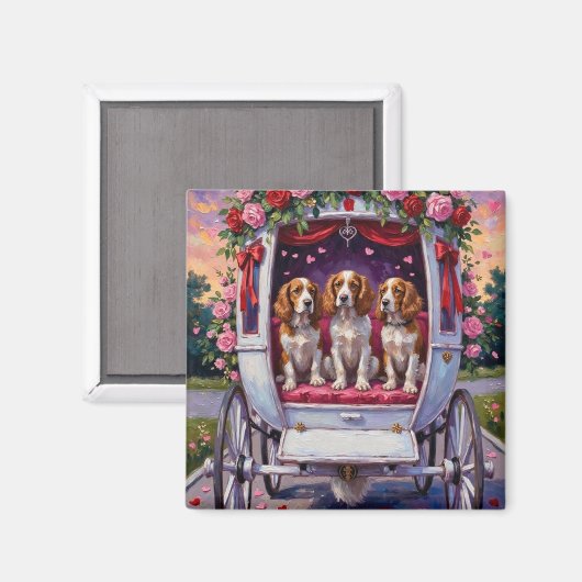 Brittany Spaniel Hond Valentijnsdag Magneet (Voorkant / Achterkant)