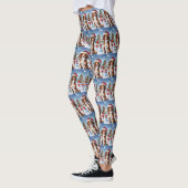 Brittany Spaniel Hond Winter Wonderland Kerstmis Leggings (Links)