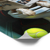 Brittany Spaniel Hond Zittend Op Toilet Grappig Poster (Hoek)