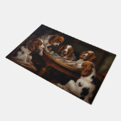 Brittany Spaniel Honden Pokeren Kunst Deurmat (Schuin)