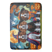 Brittany Spaniel Honden Pompoen Halloween Grappig Badmat (Voorkant Verticaal)