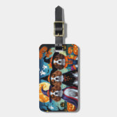 Brittany Spaniel Honden Pompoen Halloween Grappig Bagagelabel (Voorkant verticaal)