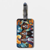 Brittany Spaniel Honden Pompoen Halloween Grappig Bagagelabel (Achterkant verticaal)
