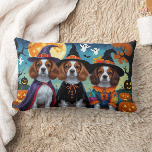 Brittany Spaniel Honden Pompoen Halloween Grappig Kussen