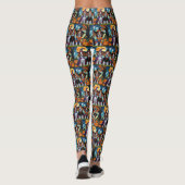 Brittany Spaniel Honden Pompoen Halloween Grappig Leggings (Achterkant)