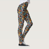 Brittany Spaniel Honden Pompoen Halloween Grappig Leggings (Rechts)