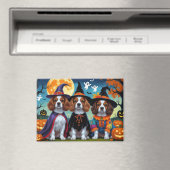 Brittany Spaniel Honden Pompoen Halloween Grappig Magneet (Insitu (Vaatwasser))