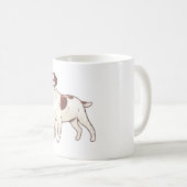 Brittany Spaniel hondenkunst Koffiemok (Voorkant rechts)
