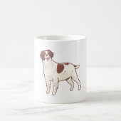Brittany Spaniel hondenkunst Koffiemok (Center)