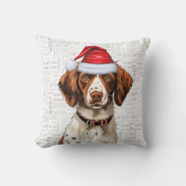 Brittany Spaniel Hondenliefhebber Kerstvakantie Kussen