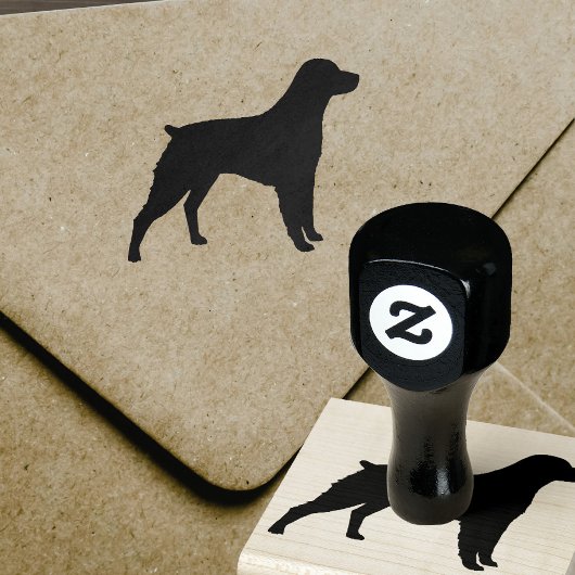 Brittany Spaniel Hondenras Silhouet Rubber Stamp Rubberstempel