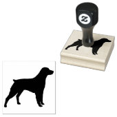 Brittany Spaniel Hondenras Silhouet Rubber Stamp Rubberstempel (Gestempeld)