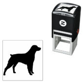 Brittany Spaniel Hondenras Silhouette Zelfinktende Stempel (In situ)