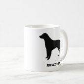 Brittany Spaniel Hondenras Silhouettes Custom Koffiemok (Voorkant rechts)