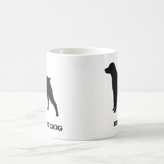 Brittany Spaniel Hondenras Silhouettes Custom Koffiemok (Center)