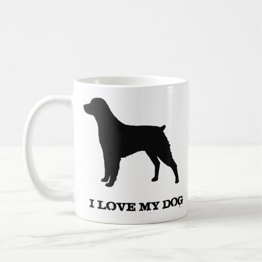 Brittany Spaniel Hondenras Silhouettes Custom Koffiemok (Links)