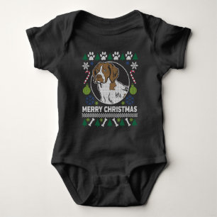 Brittany Spaniel Hondenras Ugly kerstSweater Romper