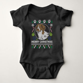 Brittany Spaniel Hondenras Ugly kerstSweater Romper