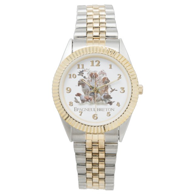 Brittany Spaniel   Horloge (Voorkant)