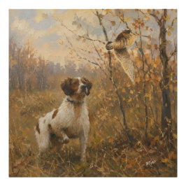 Brittany Spaniel – Houtsnip Jacht Kunst Foto Afdruk