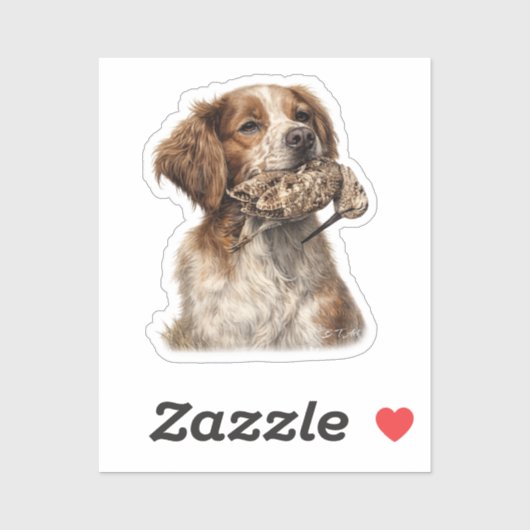 Brittany Spaniel & Houtsnipjacht Sticker (Vel)