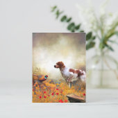 Brittany Spaniel, Hunting Pheasant Briefkaart (Staand voorkant)