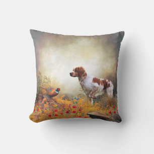 Brittany Spaniel, Hunting Pheasant Buitenkussen