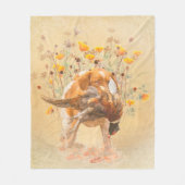 Brittany Spaniel, Hunting Pheasant Coffee Mok T-Sh Fleece Deken (Voorkant)