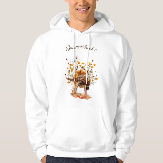 Brittany Spaniel, Hunting Pheasant Coffee Mok T-Sh Hoodie (Voorkant)