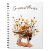 Brittany Spaniel, Hunting Pheasant Coffee Mok T-Sh Notitieboek (Voorkant)