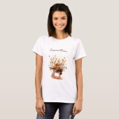 Brittany Spaniel, Hunting Pheasant Coffee Mok T-Sh T-shirt (Voorkant volledig)