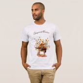 Brittany Spaniel, Hunting Pheasant Coffee Mok T-Sh T-shirt (Voorkant volledig)