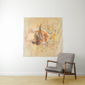 Brittany Spaniel, Hunting Pheasant Coffee Mok T-Sh Wandkleed (In Situ (horizontaal))