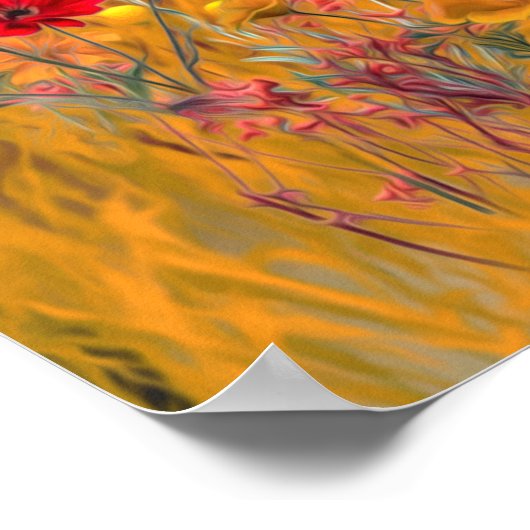 Brittany Spaniel, Hunting Pheasant Poster (Hoek)