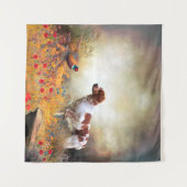 Brittany Spaniel, Hunting Pheasant Wandkleed (Voorkant (horizontaal))