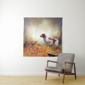 Brittany Spaniel, Hunting Pheasant Wandkleed (In situ)