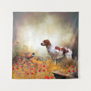 Brittany Spaniel, Hunting Pheasant Wandkleed