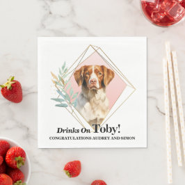 Brittany Spaniel Huwelijksservetten met Honden Fot Servet