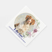Brittany Spaniel I Do Too servetten met honden fot (Hoek)
